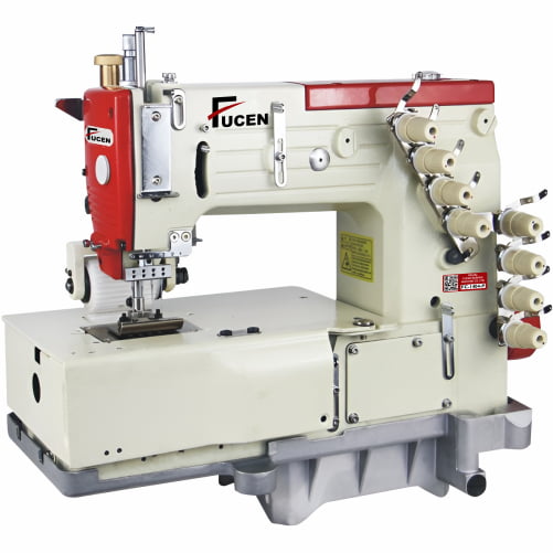 4 Needle Flatbed Double Chain Stitch Machine With Rear Puller. FC-1404-P