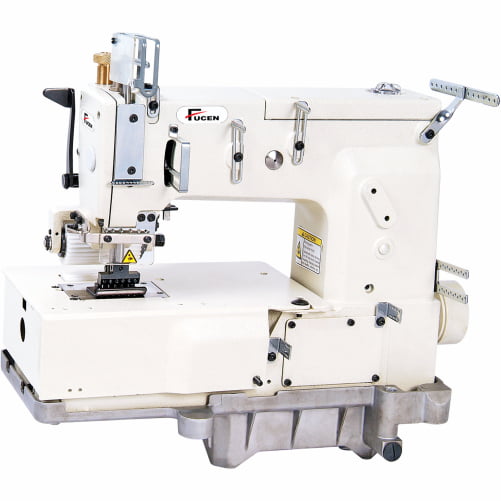6 Needle Flatbed Double Chain Stitch Machine For Attaching Line Tapes.
