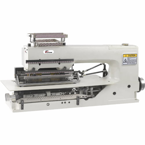 50 Needle Flatbed Double Chain Stitch Machine With Rear Puller.