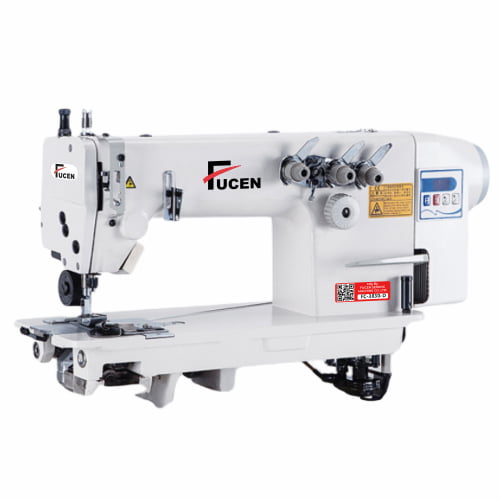 High Speed Triple Needle Flatbed Chainstitch Sewing Machine.