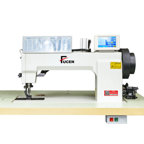title FC-8820-200: Computerized Double Needle Flat Bed Pattern Sewing Machine With Inbuilt 200 Design.