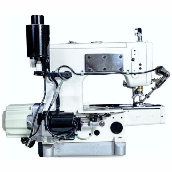 title FC-664-35BB-PUT: Super high Speed cylinder bed Interlock sewing machine(Bottom Hemming Left side fabric trimmer) with pneumatic auto thread trimmer