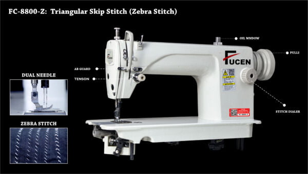 title FC-8800-Z Triangular Skip Stitch. (Zebra Stitch)