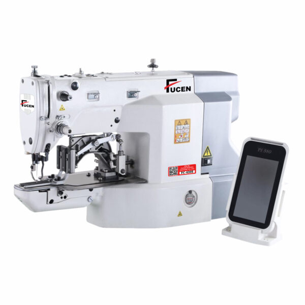 title FC-430-E: High Speed Direct Drive, Computer Controlled Lockstitch Elastic Joining Bar Tacking Sewing Machine.