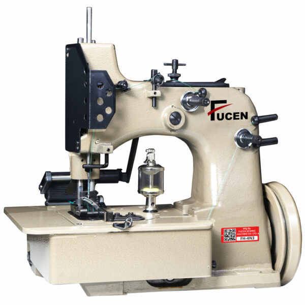 title FH-4N3: Three thread heavy duty overedging sewing machine for attaching ropes to net borders.